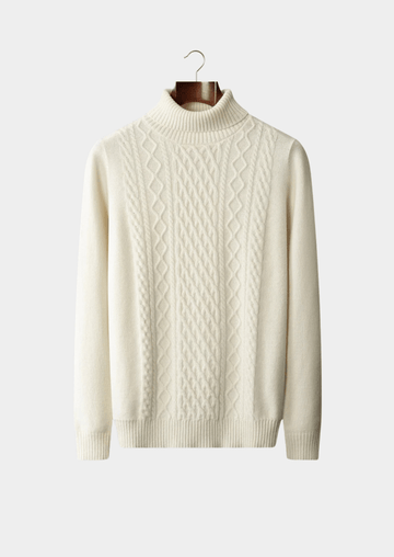 PURE EXTRA-FINE MERINO WOOL WINTERTIME ROLLNECK