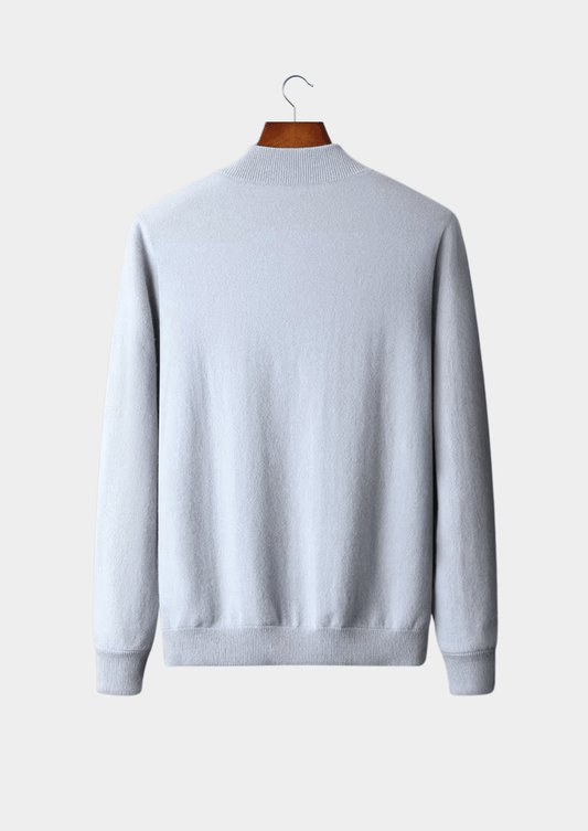 PURE EXTRA-FINE MERINO WOOL ZIP CARDIGAN