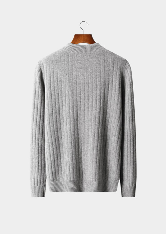 Pure Extra-Fine Merino Wool Patterned Zip Cardigan
