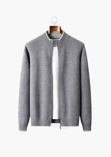 Merino Wool Zip Cardigan