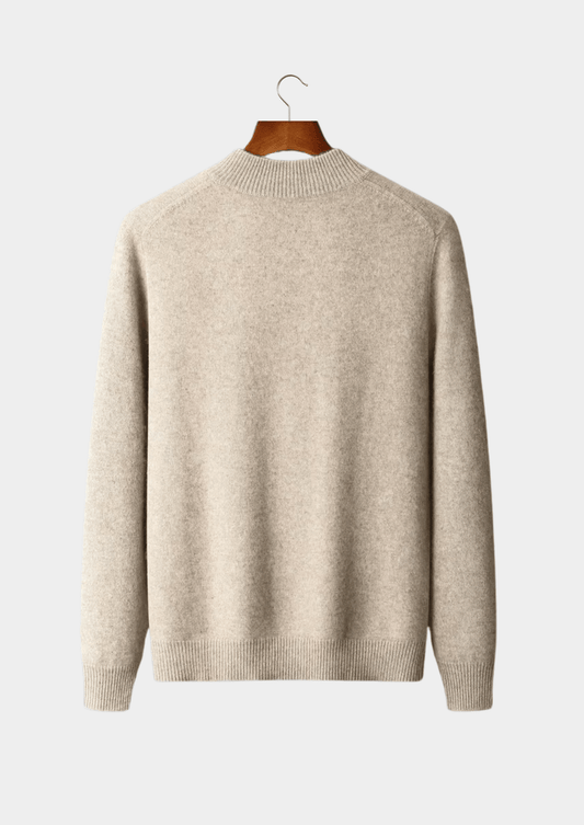 PURE EXTRA-FINE MERINO WOOL ZIPPER CARDIGAN