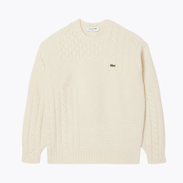 LC Relaxed Fit Patchwork Effect Wool Sweater